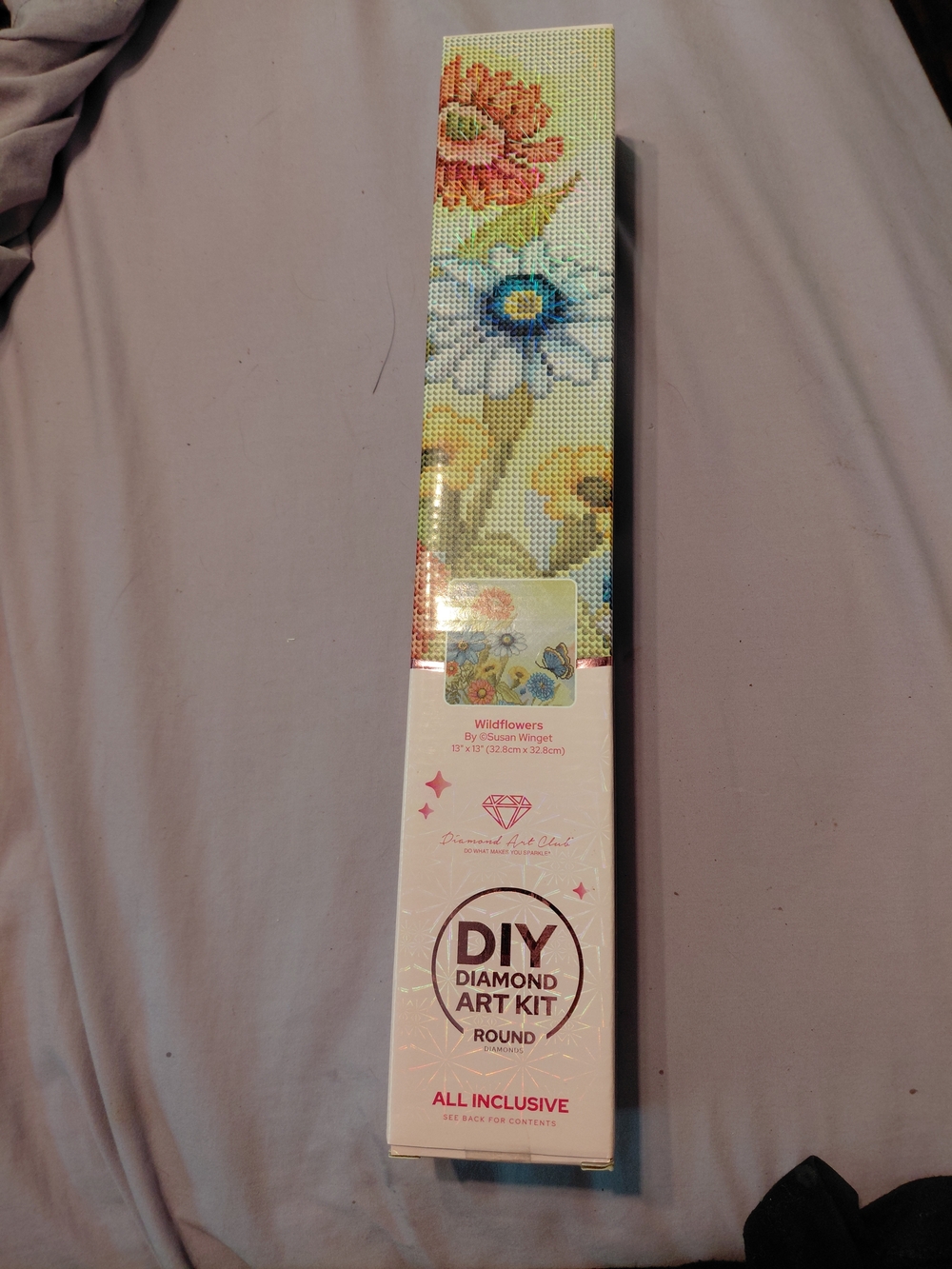 Diamond Art Club Floral & Butterfly Diamond Painting Kit - Pastel Floral Colors